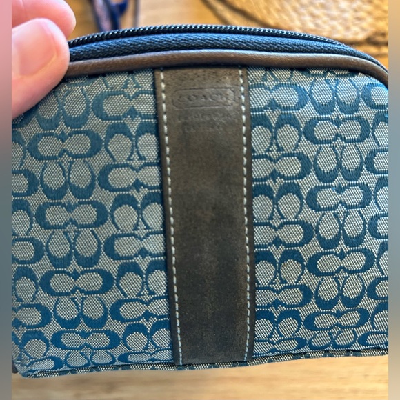 Coach Signature Small Zipper Fabric Pouch Coin Purse 
Cosmetic Pouch - Picture 10 of 10
